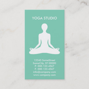 custom yoga studio business card