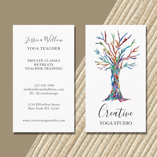 Customizable Custom Yoga Studio Business Card