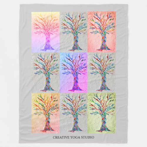 Custom Yoga Studio  Fleece Blanket