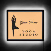 Custom yoga studio LED sign for teacher (Front)