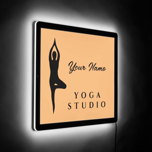 Custom yoga studio LED sign for teacher