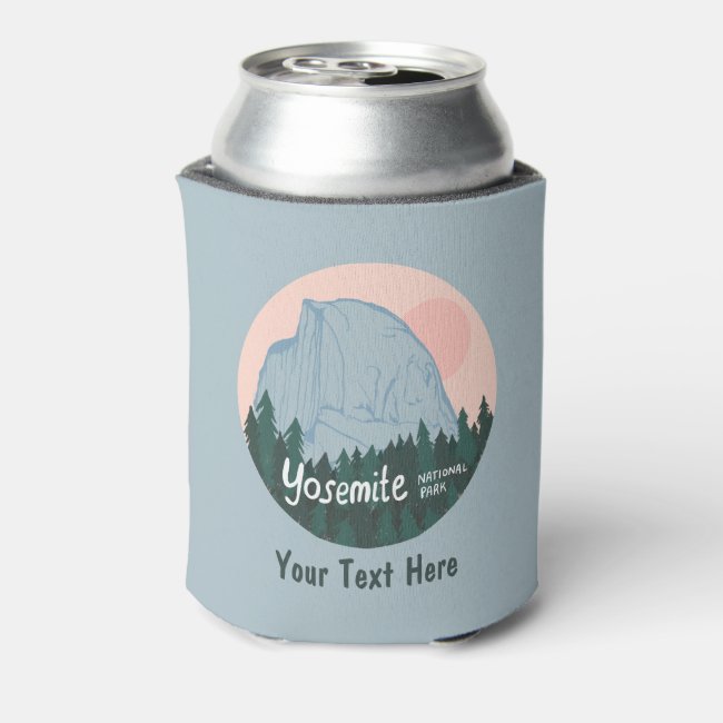 CUSTOM Yosemite National Park Half Dome Art Can Cooler