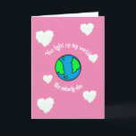 Custom You light up my world Valentine's Day Love  Note Card<br><div class="desc">Looking for a Valentine's Day card that is sure to sweep your loved one off their feet? Look no further! Our Valentine's Day card is the perfect way to express your love and affection in a heartfelt and beautiful way. Featuring stunning artwork and heartfelt messages, this card is the perfect...</div>
