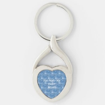 Custom You Make My Heart Soar Heart Shape Keychain by CarolsClicks at Zazzle