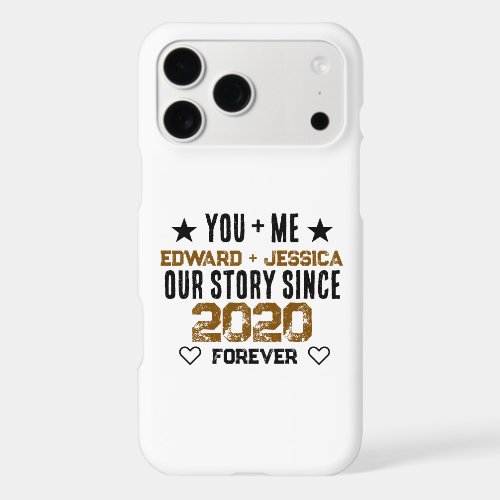 Custom You + Me Our Story Relationship Editable iPhone 17 Pro Max Case
