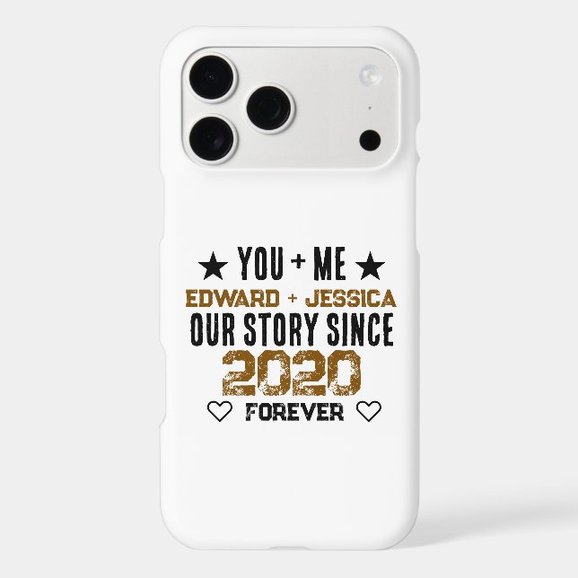 Custom You + Me Our Story Relationship Editable  Case-Mate iPhone Case (Back)