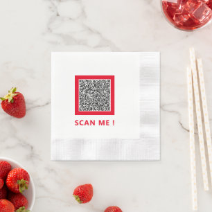 Custom You QR Code Scan Info Personalized Napkins