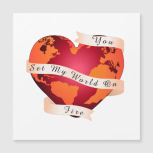 Custom YOU SET MY WORLD ON FIRE Red Earth Ribbon