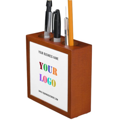 Custom Youe Company Logo and Text Desk Organizer