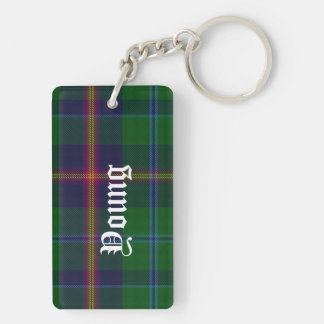 Custom Young Tartan Plaid Key Chain