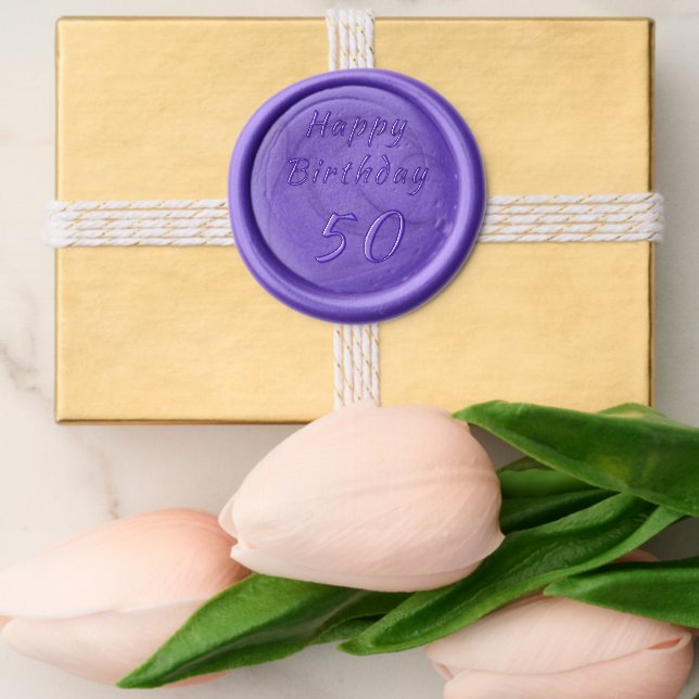 Custom Your Birthday Wax Seal Sticker Personalized (Front)