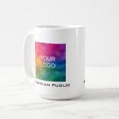 Custom Your Business Company Logo Add Name Text Coffee Mug (Front Left)