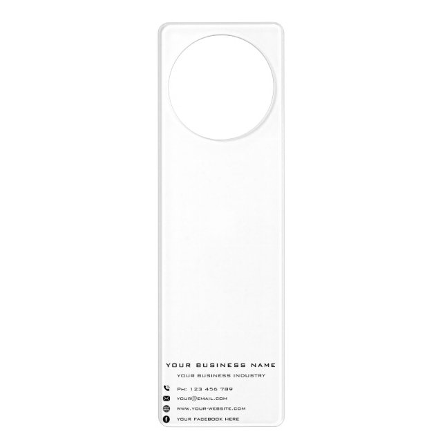 Custom Your Business Info Company Door Hanger (Front)