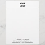 Custom Your Business Letterhead with Logo<br><div class="desc">Custom Colors and Font - Your Business Office Letterhead with Logo Address and Contact Info - Resize and move or remove and add elements - image / text with Customization tool. Choose your colors / font / size ! Please see my others projects / designs. You can also transfer this...</div>