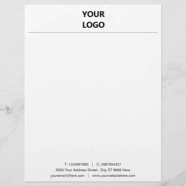 Custom Your Business Letterhead with Logo (Front)