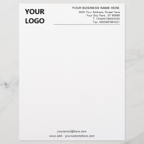 Custom Your Business Letterhead with Logo and Text
