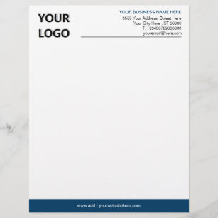 Custom Your Business Logo Address Letterhead