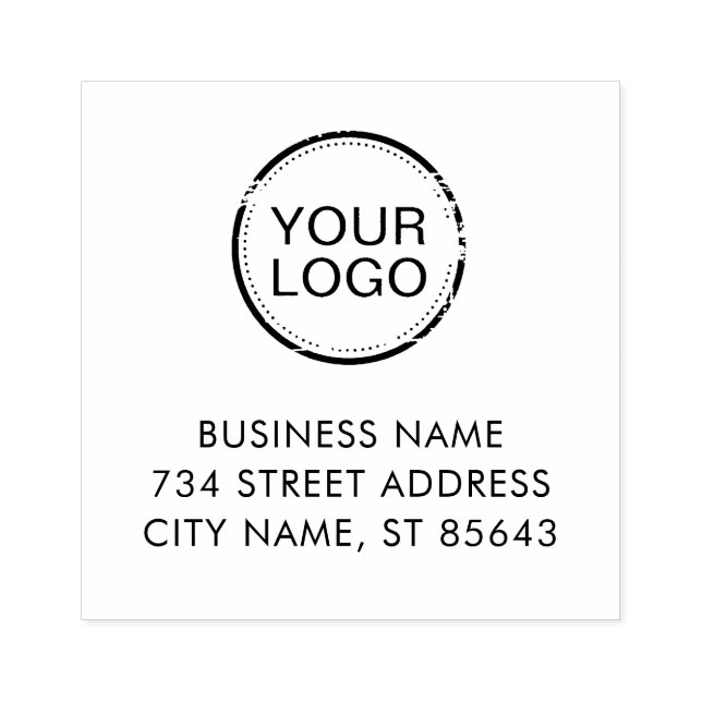 Custom Your business Logo Address   Rubber Stamp (Imprint)