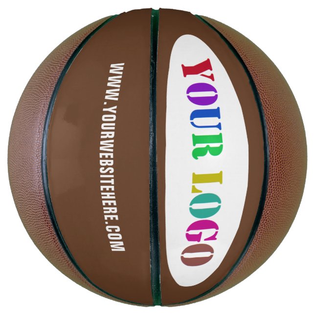 Custom Your Business Logo and Text Basketball (Vertical)