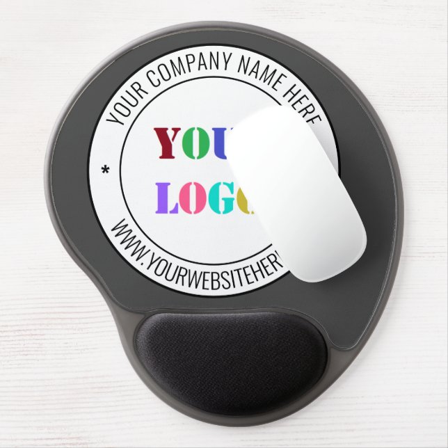 Custom Your Business Logo and Text Gel Mouse Pad (Left Side)