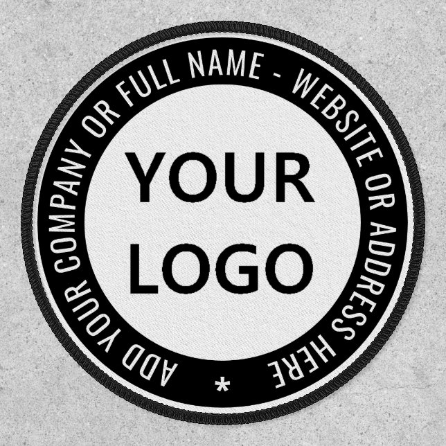 Custom Your Business Logo and Text Patch Template (Front)