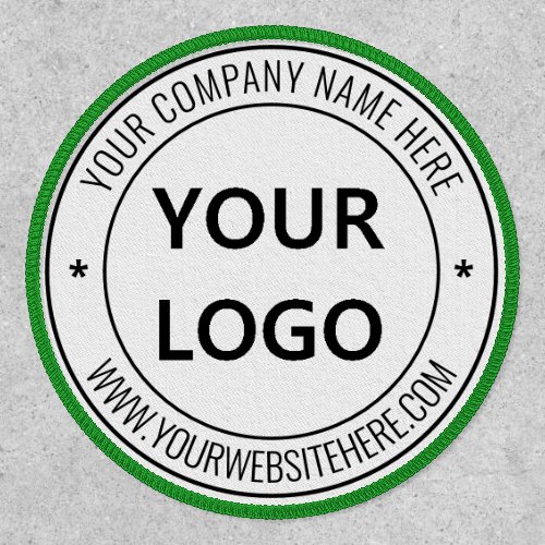 Custom Your Business Logo and Text Round Patch