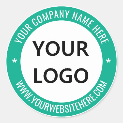 Custom Your Business Logo and Text Round Sticker