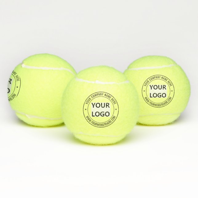 Custom Your Business Logo and Text Tennis Balls (Multi)