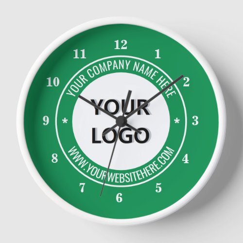 Custom Your Business Logo and Text Wall Clock