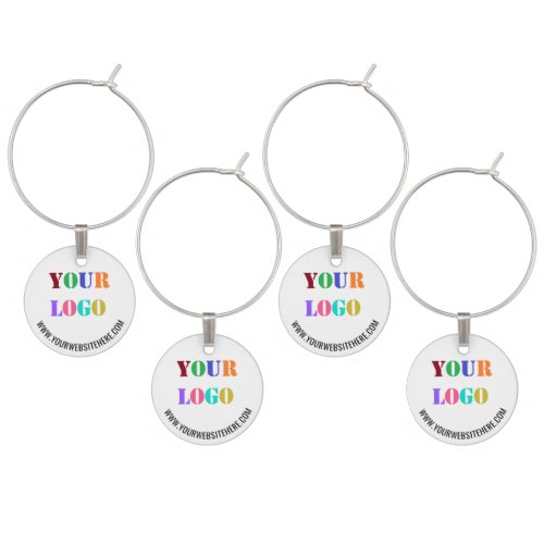 Custom Your Business Logo and Text Wine Charm