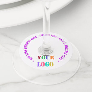 Custom Your Business Logo and Text Wine Glass Tag