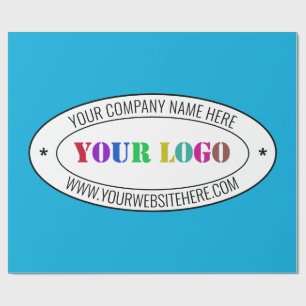 Custom Your Business Logo and Text Wrapping Paper