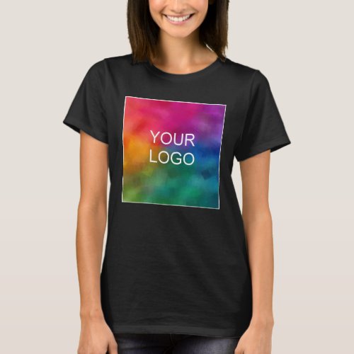 Custom Your Business Logo Black Elegant Modern T_Shirt