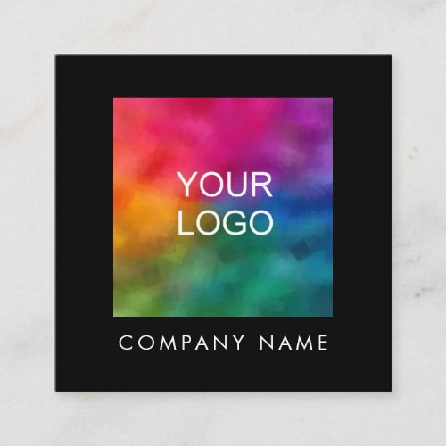 Custom Your Business Logo Elegant Modern Template Square Business Card