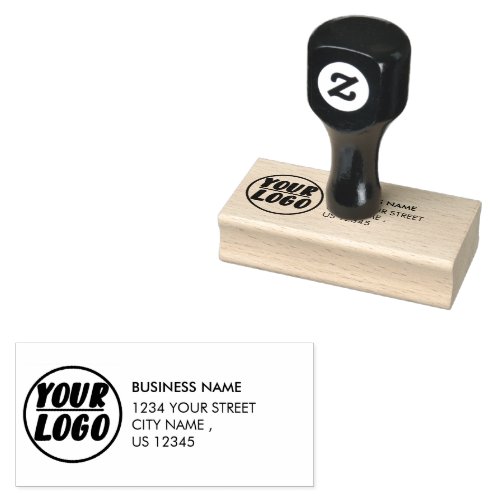 Custom Your business Logo  Elegant Return Address Rubber Stamp