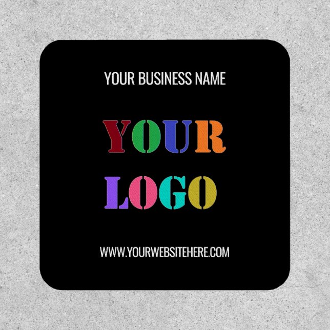 Custom Your Business Logo Name Info Branded Patch (Front)
