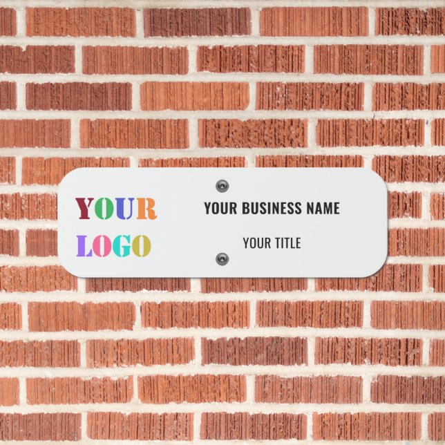 Custom Your Business Logo Name Sign Template (In Situ(Brick))