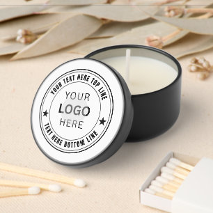 Custom Your Business Logo Name Template Mini Candle Favors