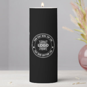 Custom Your Business Logo Name Template Pillar Candle