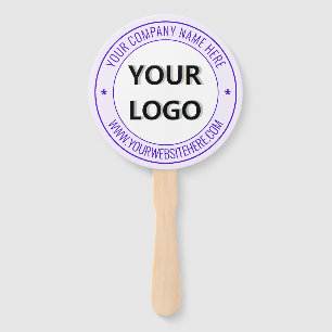 Custom Your Business Logo Name Text Info Hand Fan
