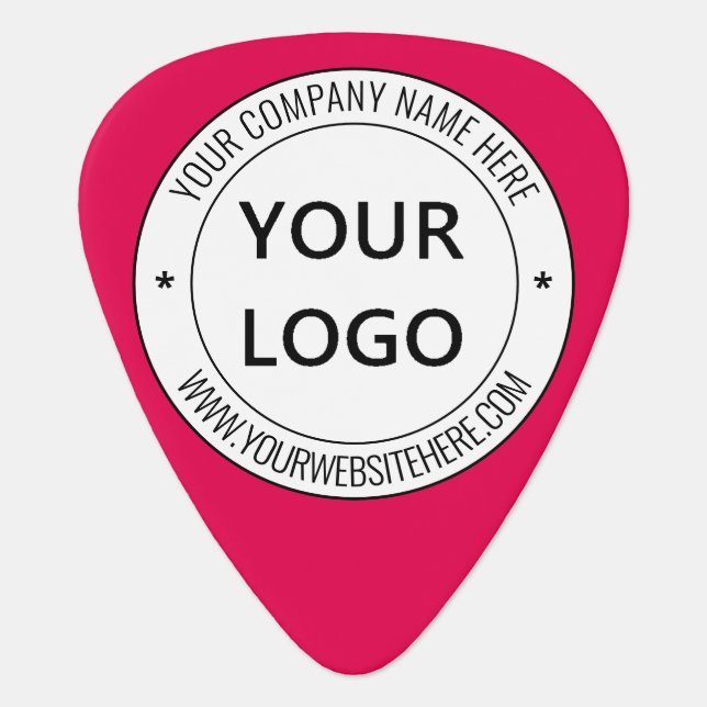 Custom Your Business Logo Name Website Guitar Pick (Front)