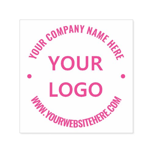 Custom Your Business Logo Name Website Round Stamp