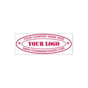 Custom Your Business Logo Oval Self-inking Stamp