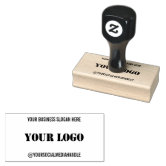 Professional Social Media & Logo Return Address Rubber Stamp