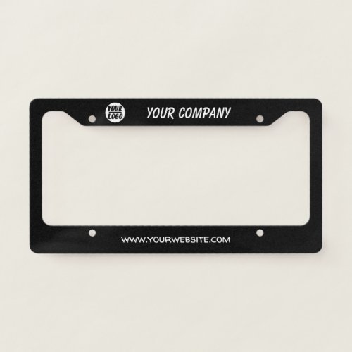Custom Your Business Logo  Your Name and Website  License Plate Frame