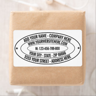 Custom Your Business Name Info Address Label