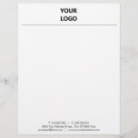 Custom Your Business Office Letterhead with Logo<br><div class="desc">Simple Personalized Modern Business Office Letterhead with Logo - Add Your Logo- Image / Address and Contact Information - Choose your font / color. Please see my others projects / designs. You can also transfer this designs to more than 1000 Zazzle products. Please use your logo - image that does...</div>