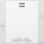 Custom Your Business Personalized Letterhead<br><div class="desc">Custom Colors and Font - Your Business Letterhead with Logo - Add Your Company Logo - Image or QR Code / Address - Contact Information / more - Resize and move or remove and add elements / image with Customization tool. Choose font / size / color ! Good Luck -...</div>