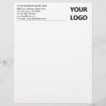 Custom Your Business Personalized Letterhead<br><div class="desc">Custom Colors and Font - Simple Personalized Your Business Office Letterhead with Your Logo - Add Your Logo - Image or QR Code / Business Name - Company / Address - Contact Information - Resize and move or remove and add elements / image and text with Customization tool. Choose your...</div>