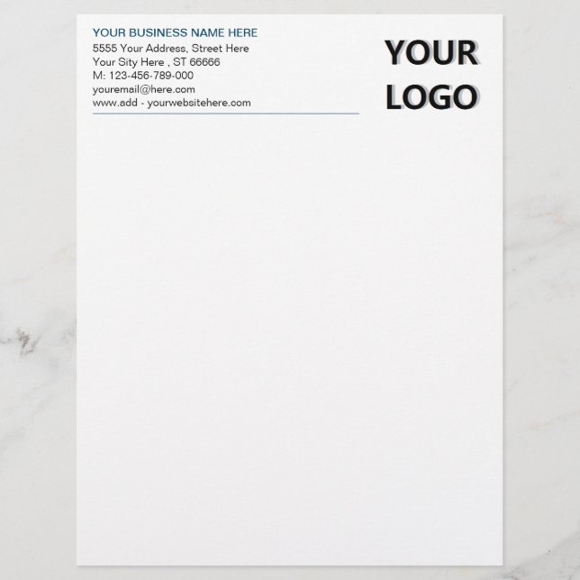 Custom Your Business Personalized Letterhead (Front)